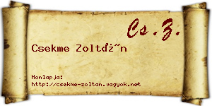 Csekme Zoltán névjegykártya