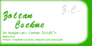 zoltan csekme business card